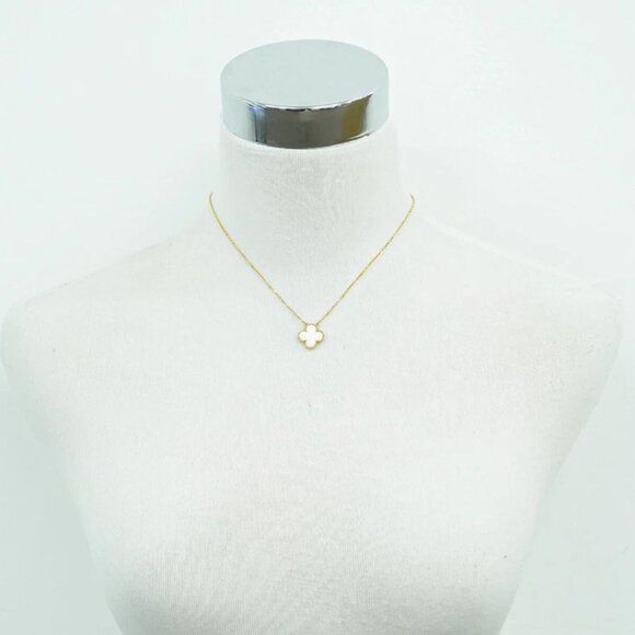 Van Cleef & Arpels Alhambra Mother of Pearl Necklace Au750 Yellow Gold - Picture 9 of 9